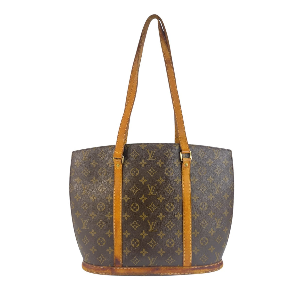 LOUIS VUITTON ルイヴィトン ヴィンテージ モノグラム バビロン ブラウン ゴールド PVC / レザー M51102 トートバッグ ショルダーバッグ レディース BC30