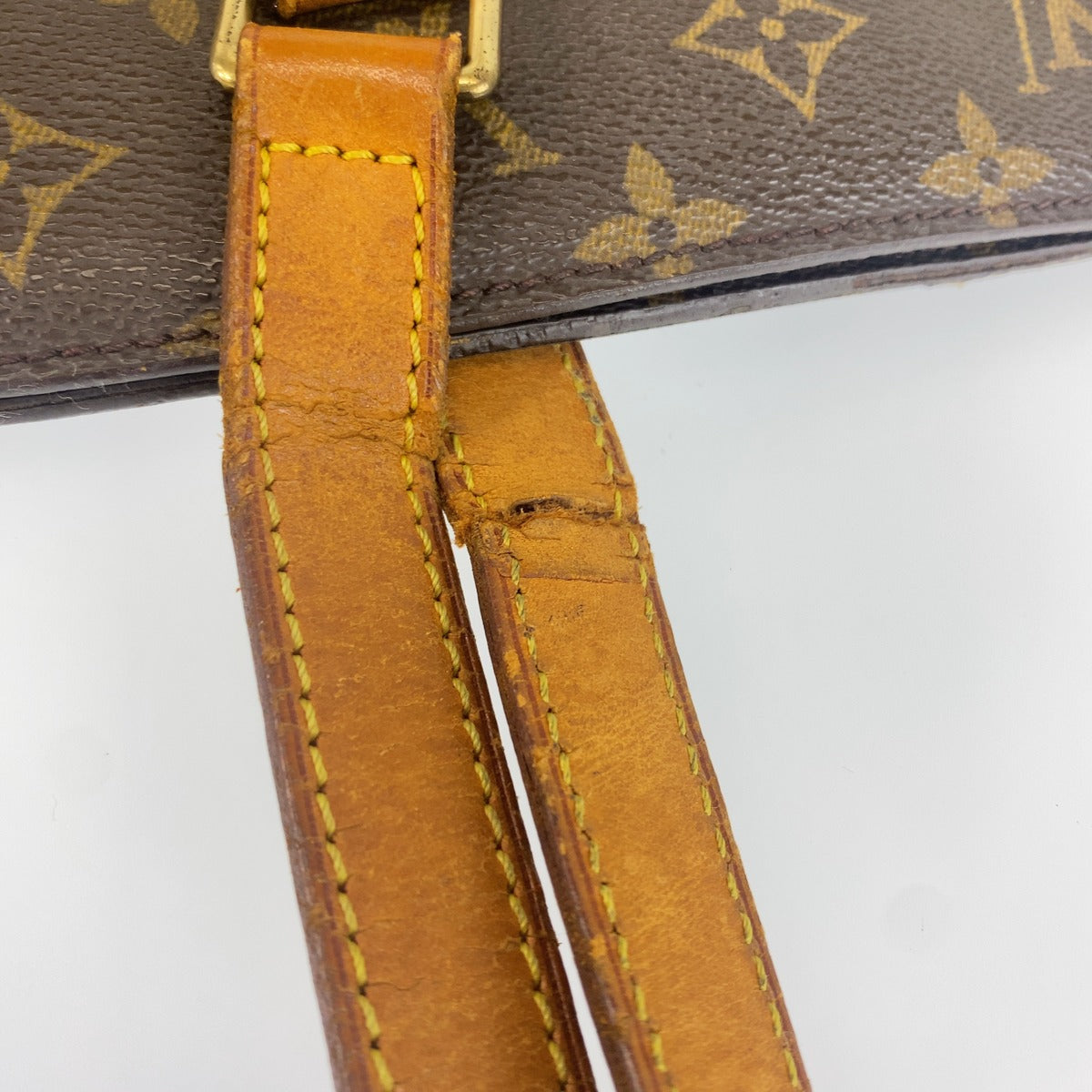 LOUIS VUITTON ルイヴィトン ヴィンテージ モノグラム バビロン ブラウン ゴールド PVC / レザー M51102 トートバッグ ショルダーバッグ レディース BC30