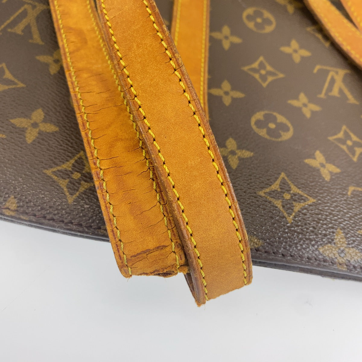 LOUIS VUITTON ルイヴィトン ヴィンテージ モノグラム バビロン ブラウン ゴールド PVC / レザー M51102 トートバッグ ショルダーバッグ レディース BC30