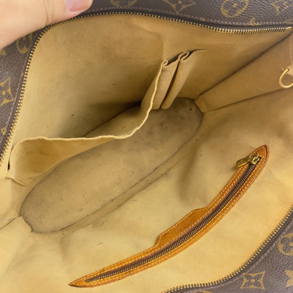 LOUIS VUITTON ルイヴィトン ヴィンテージ モノグラム バビロン ブラウン ゴールド PVC / レザー M51102 トートバッグ ショルダーバッグ レディース BC30