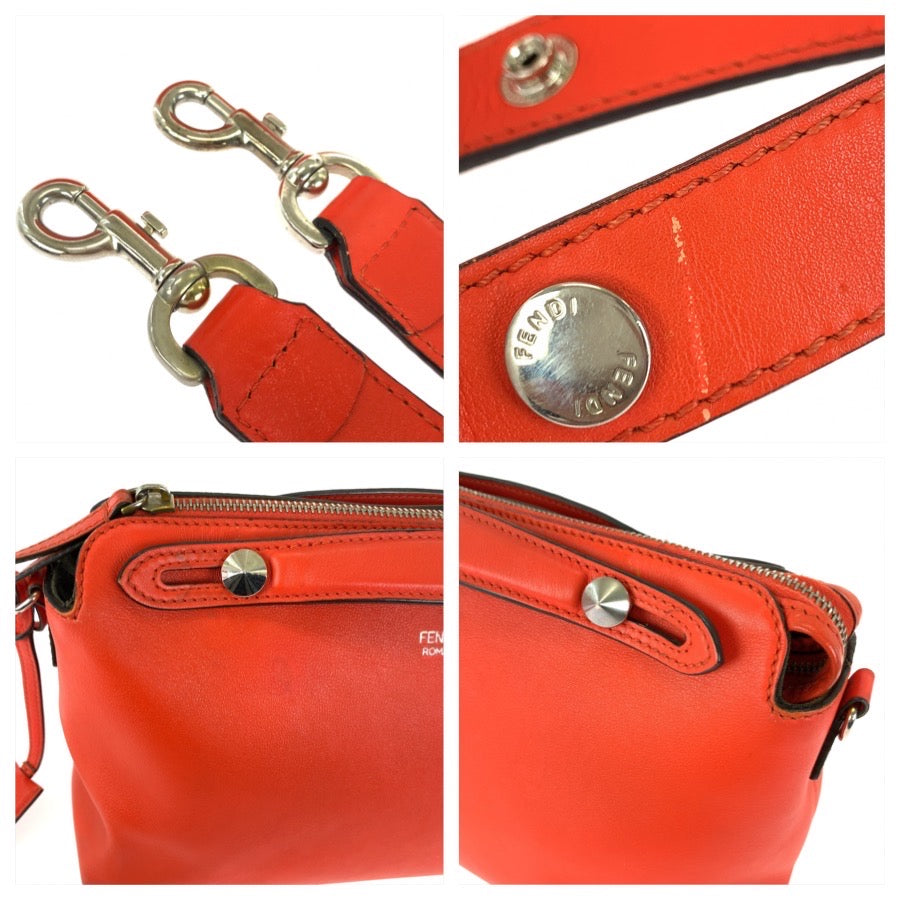 FENDI フェンディ FENDI ROMA バイザウェイ 2way オレンジ シルバー金具 レザー 8BL124-1D5 ショルダーバッグ ハンドバッグ レディース AB72