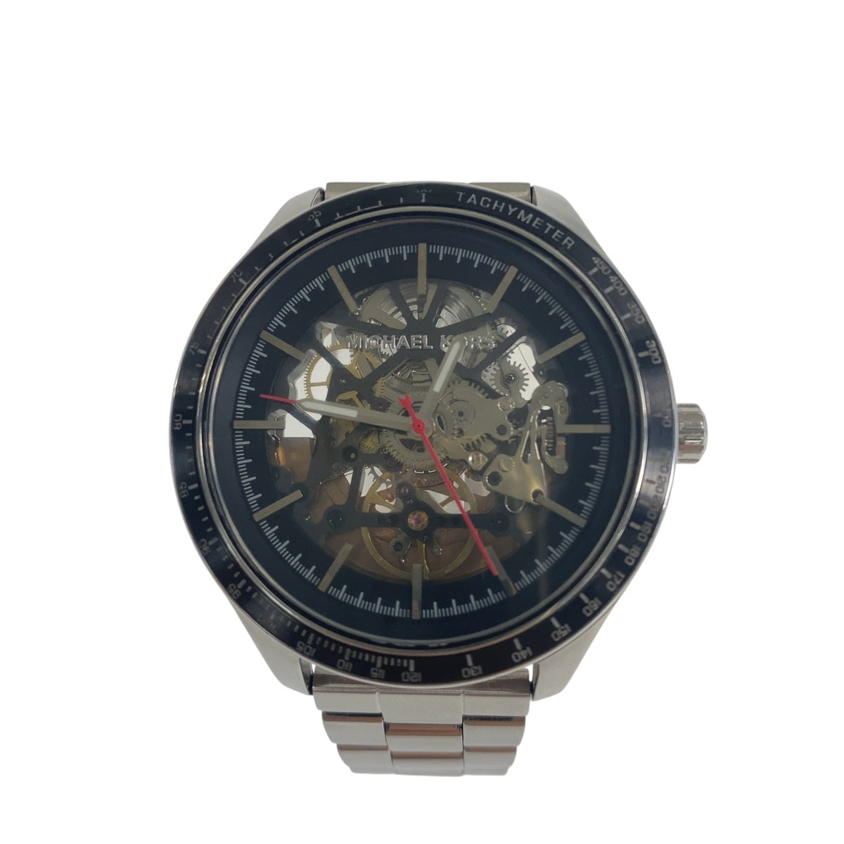Michael Kors マイケルコース MERRIK シルバー ブラック ステンレススチール MK9037 スケルトン 腕時計 メンズ A9