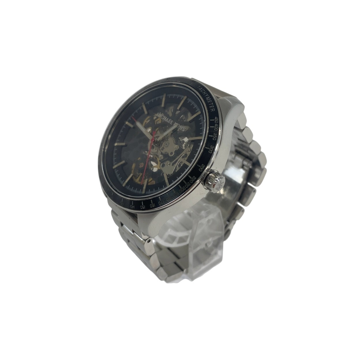 Michael Kors マイケルコース MERRIK シルバー ブラック ステンレススチール MK9037 スケルトン 腕時計 メンズ A9