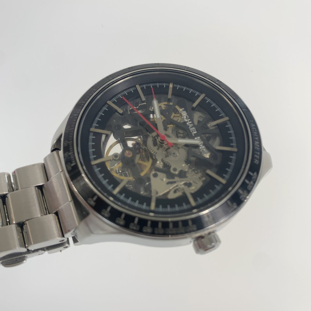 Michael Kors マイケルコース MERRIK シルバー ブラック ステンレススチール MK9037 スケルトン 腕時計 メンズ A9