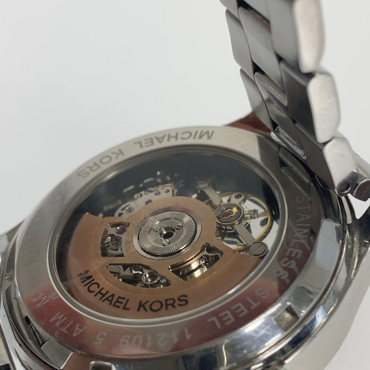 Michael Kors マイケルコース MERRIK シルバー ブラック ステンレススチール MK9037 スケルトン 腕時計 メンズ A9