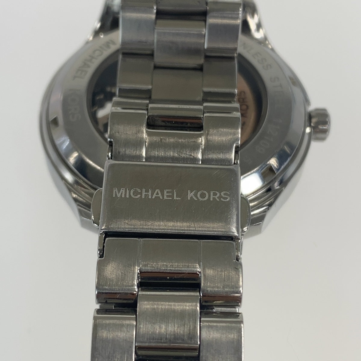 Michael Kors マイケルコース MERRIK シルバー ブラック ステンレススチール MK9037 スケルトン 腕時計 メンズ A9