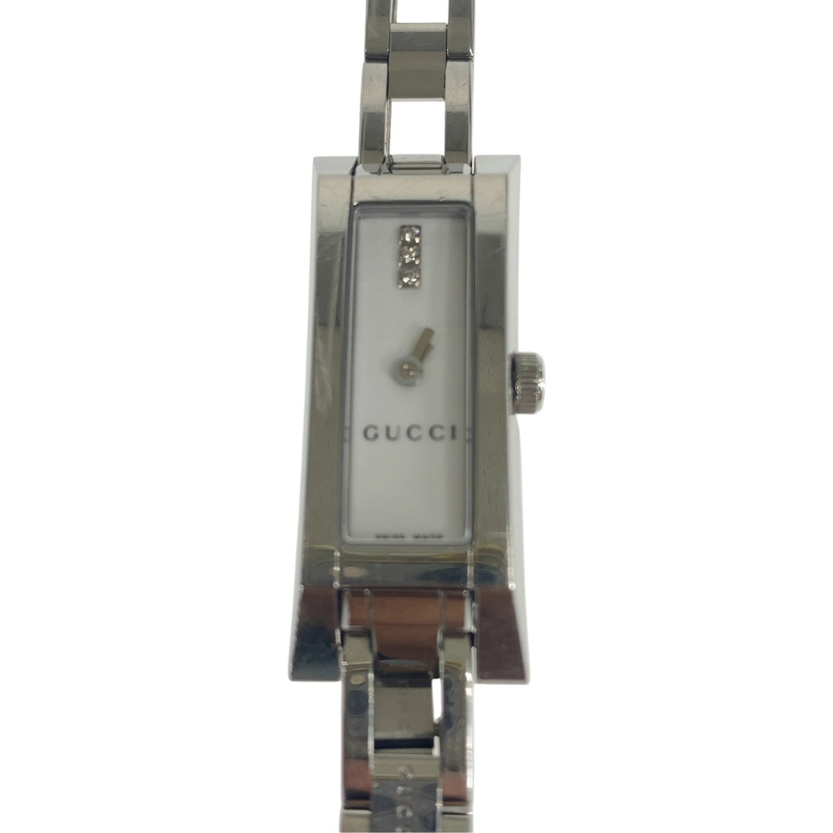GUCCI グッチ Gリンク シルバー ステンレススチール / ダイヤモンド 110 腕時計 クオーツ レディース AB26