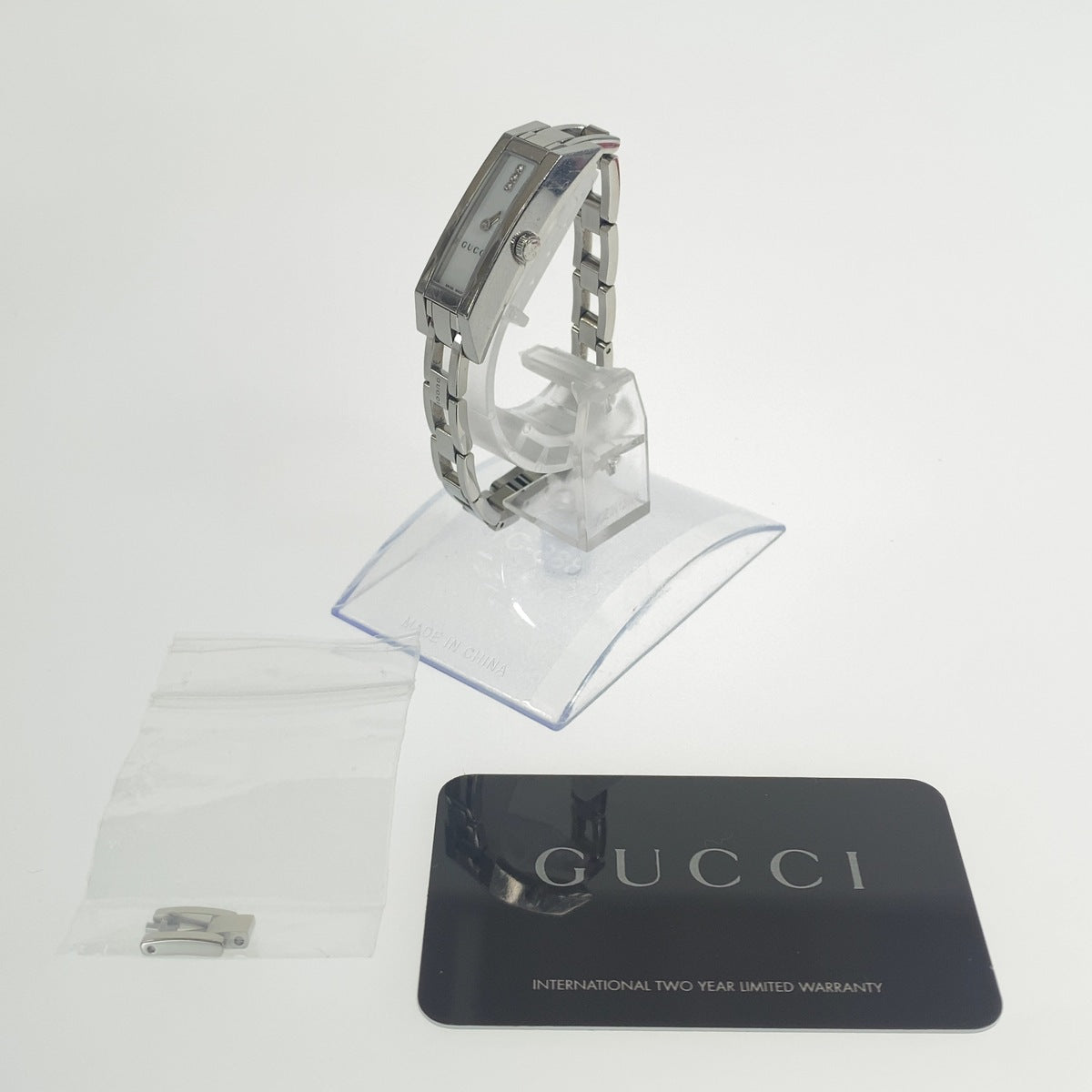 GUCCI グッチ Gリンク シルバー ステンレススチール / ダイヤモンド 110 腕時計 クオーツ レディース AB26