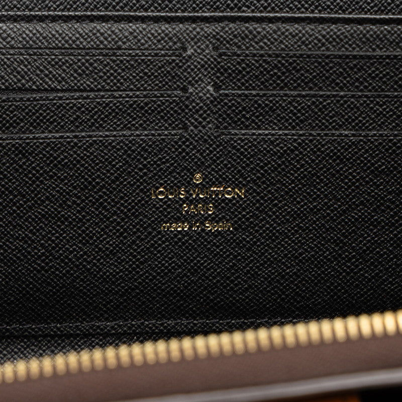 LOUIS VUITTON ルイ ヴィトン モノグラムリバース ジッピードーフィーヌ ブラウン PVC / レザー M69162 L字ファスナー 長財布 レディース A