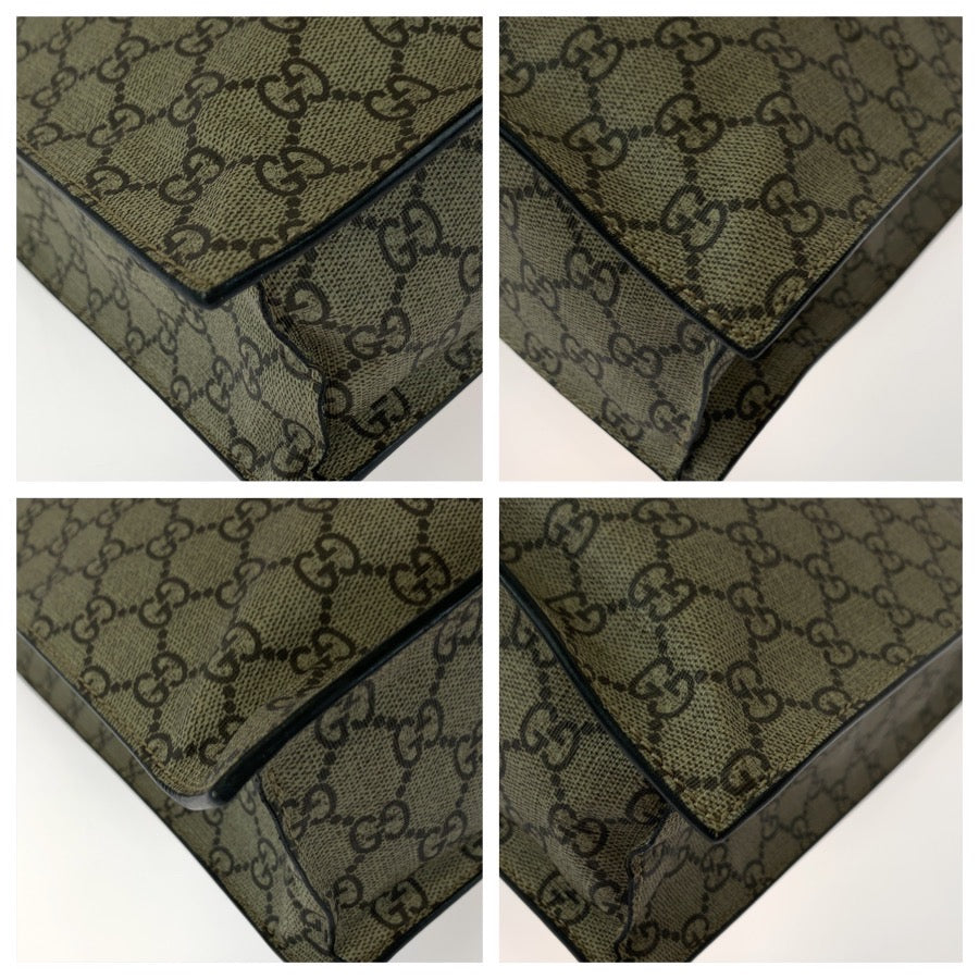 GUCCI グッチ アングリーキャット ベージュ マルチカラー GGスプリームキャンバス / レザー 450950 トートバッグ メンズ AB41