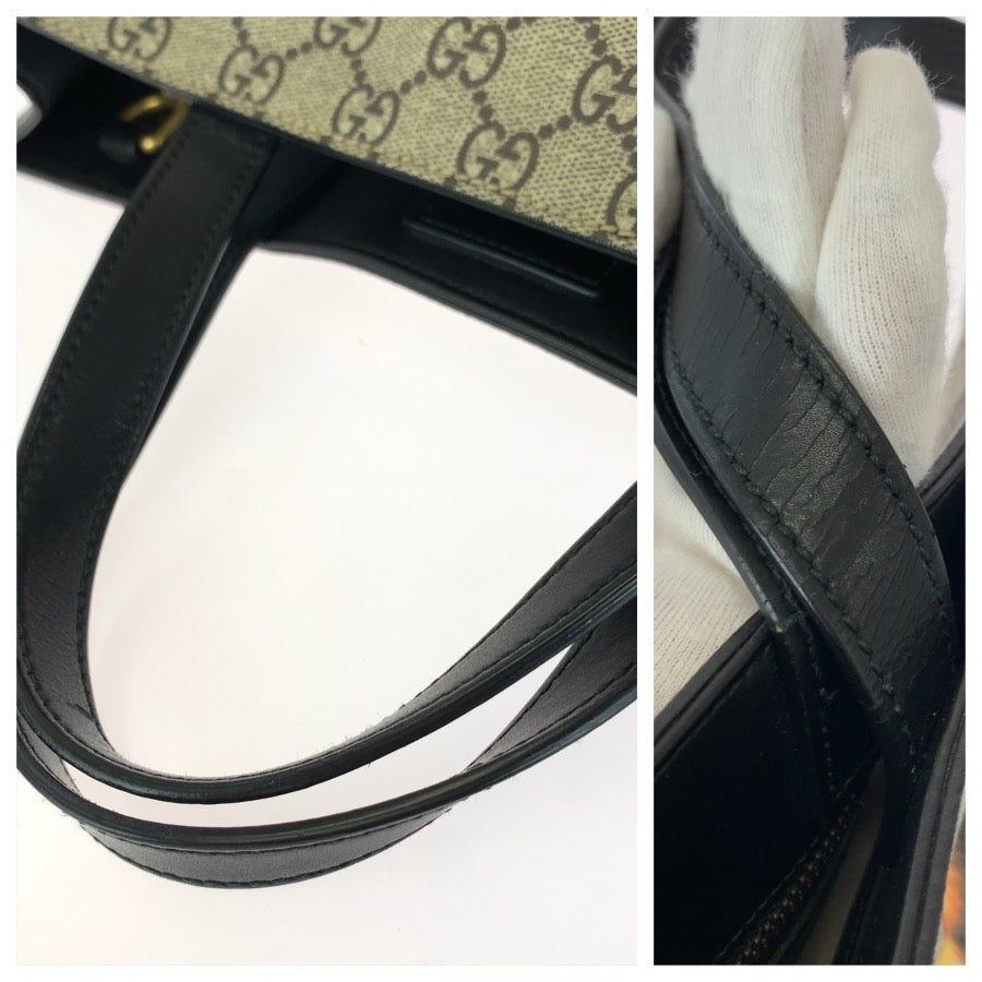 GUCCI グッチ アングリーキャット ベージュ マルチカラー GGスプリームキャンバス / レザー 450950 トートバッグ メンズ AB41