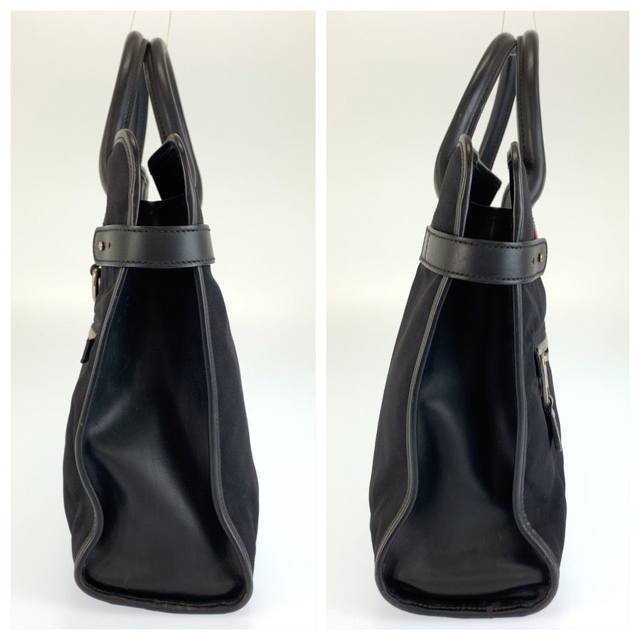 GUCCI グッチ シェリーライン ブラック 黒 シルバー金具 ナイロン 246410 ビジネスバッグ ブリーフケース メンズ AB37