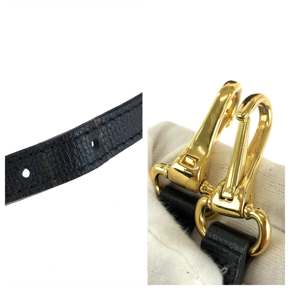 BURBERRY バーバリー チェック柄 ミディアム バナー 2way ブラック 黒 ゴールド金具 レザー / キャンバス 4023696 ハンドバッグ ショルダーバッグ レディース ABP50