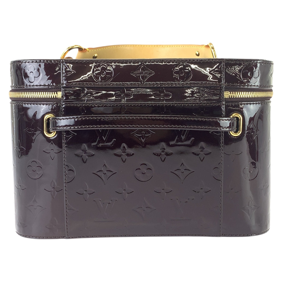 LOUIS VUITTON ルイヴィトン モノグラム ヴェルニ ヴァニティGM ワインレッド ボルドー ゴールド金具 エナメル / レザー M93512 ハンドバッグ ヴァニティ レディース BC76