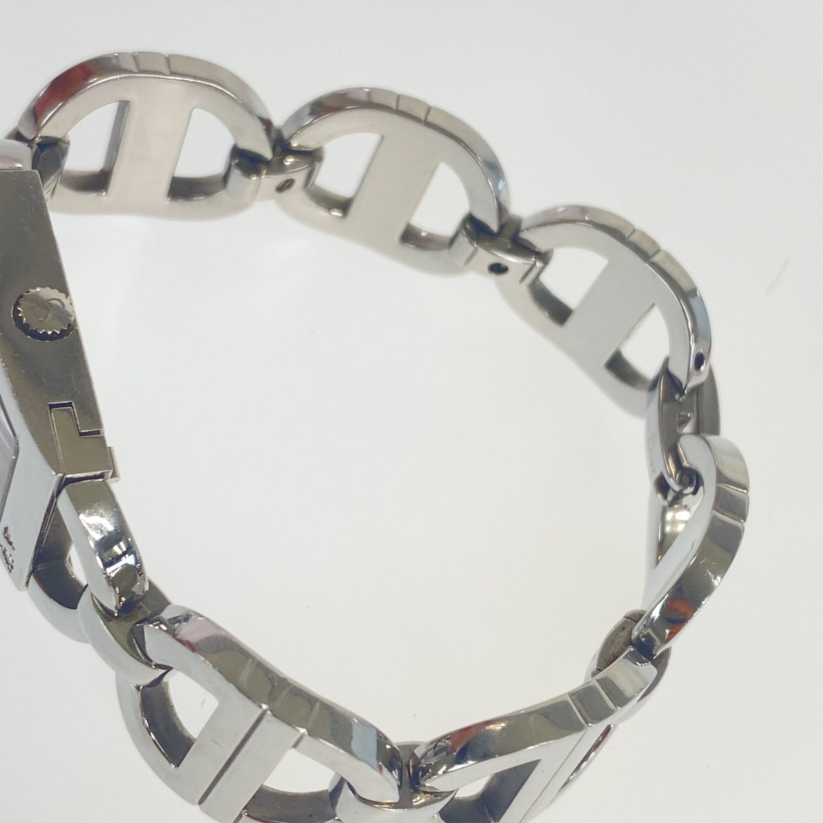 Dior ディオール ヴィンテージ マリス スクエア シルバー ステンレススチール D78-1091 腕時計 クオーツ パール文字盤 レディース AB30