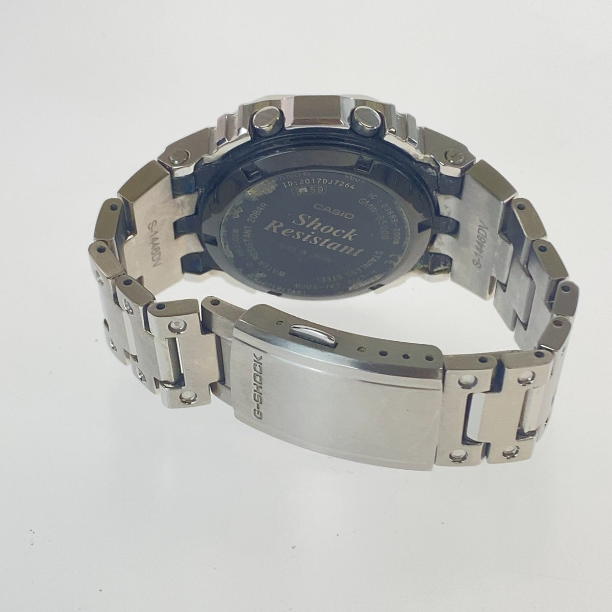 CASIO カシオ G-SHOCK タフソーラー 20気圧防水 電波時計 スマートフォンリンク シルバー ステンレススチール GMW-B5000 腕時計 ソーラー電波時計 メンズ ABP30