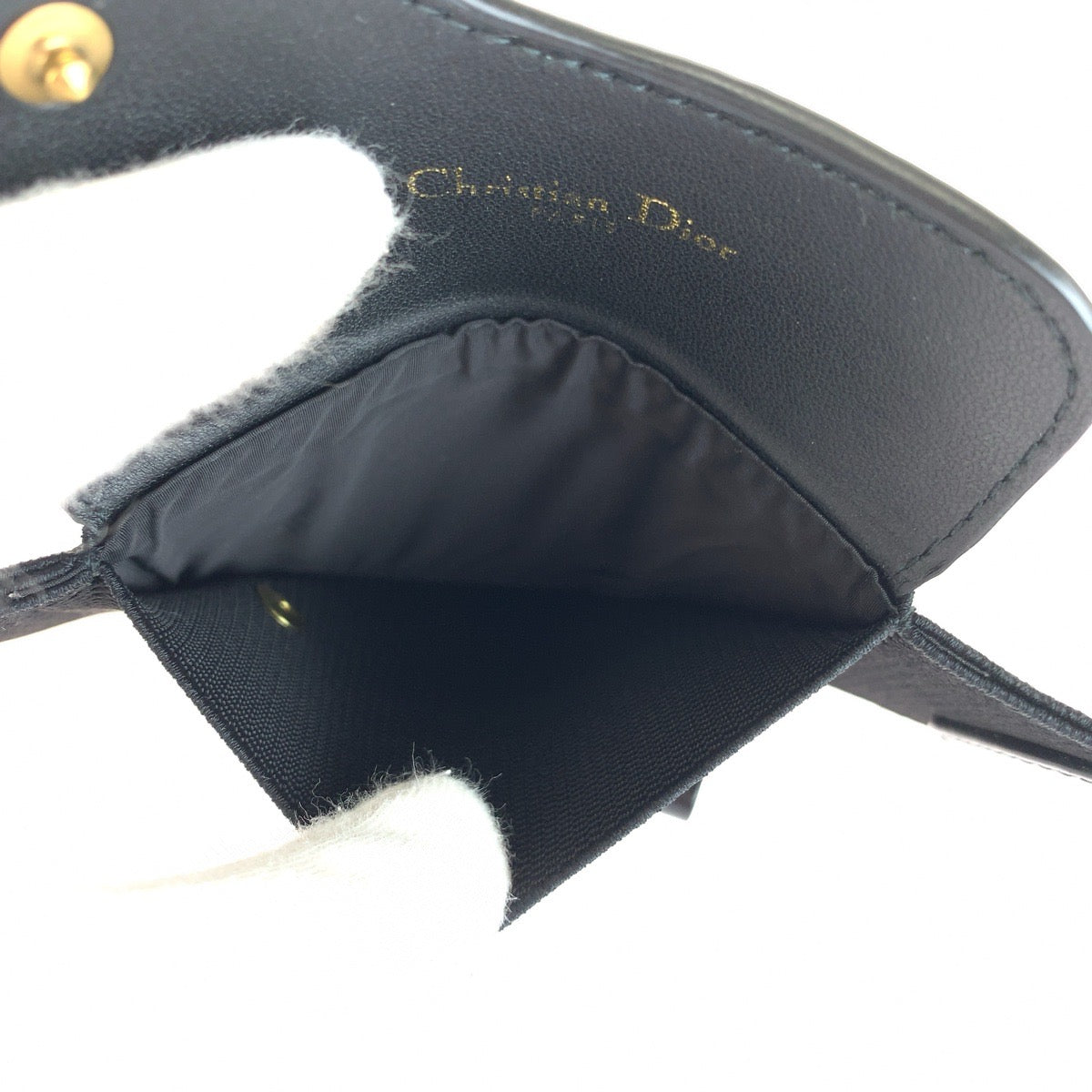 Dior ディオール サドル サイズ約73cm ブラック 黒 ゴールド金具 ファブリック / レザー ベルト レディース A48