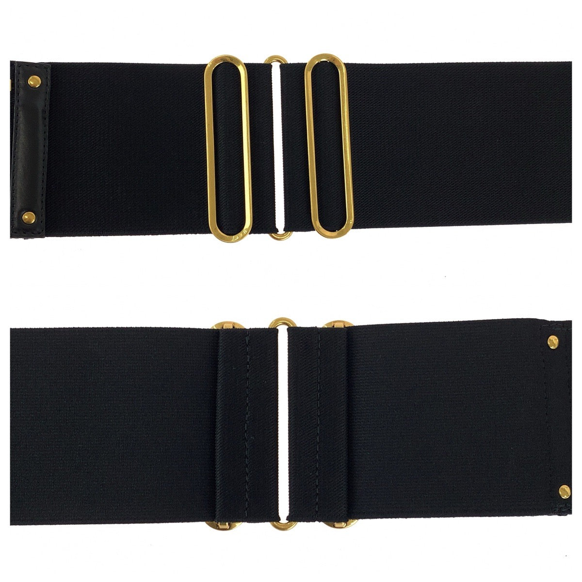 Dior ディオール サドル サイズ約73cm ブラック 黒 ゴールド金具 ファブリック / レザー ベルト レディース A48