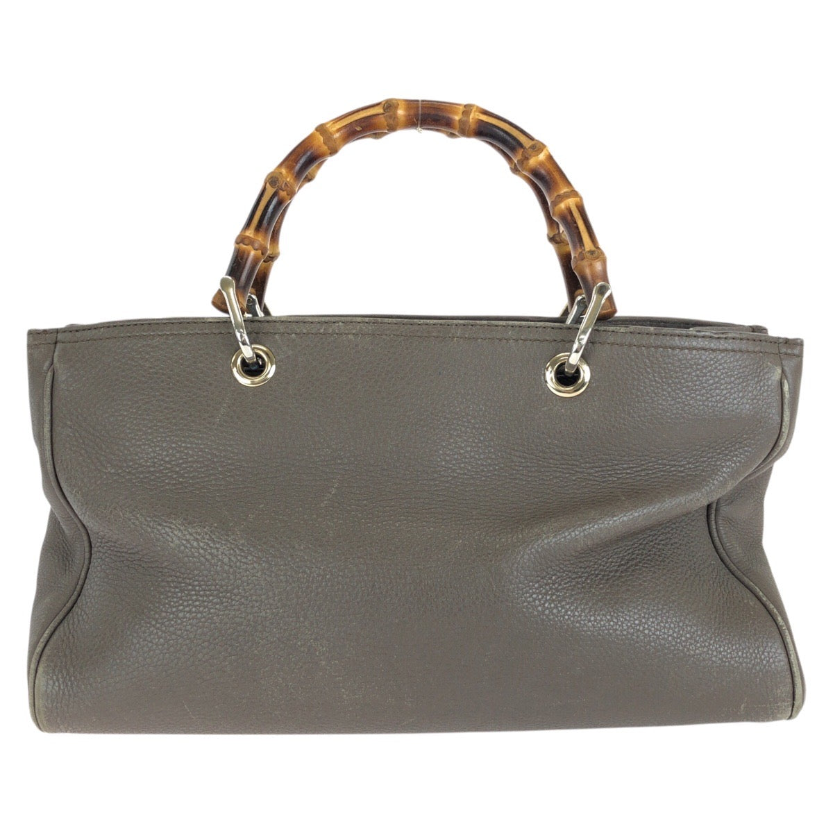 GUCCI グッチ バンブー ショッパー ミディアム グレー ゴールド金具 レザー 323660　 トートバッグ ハンドバッグ レディース AB37