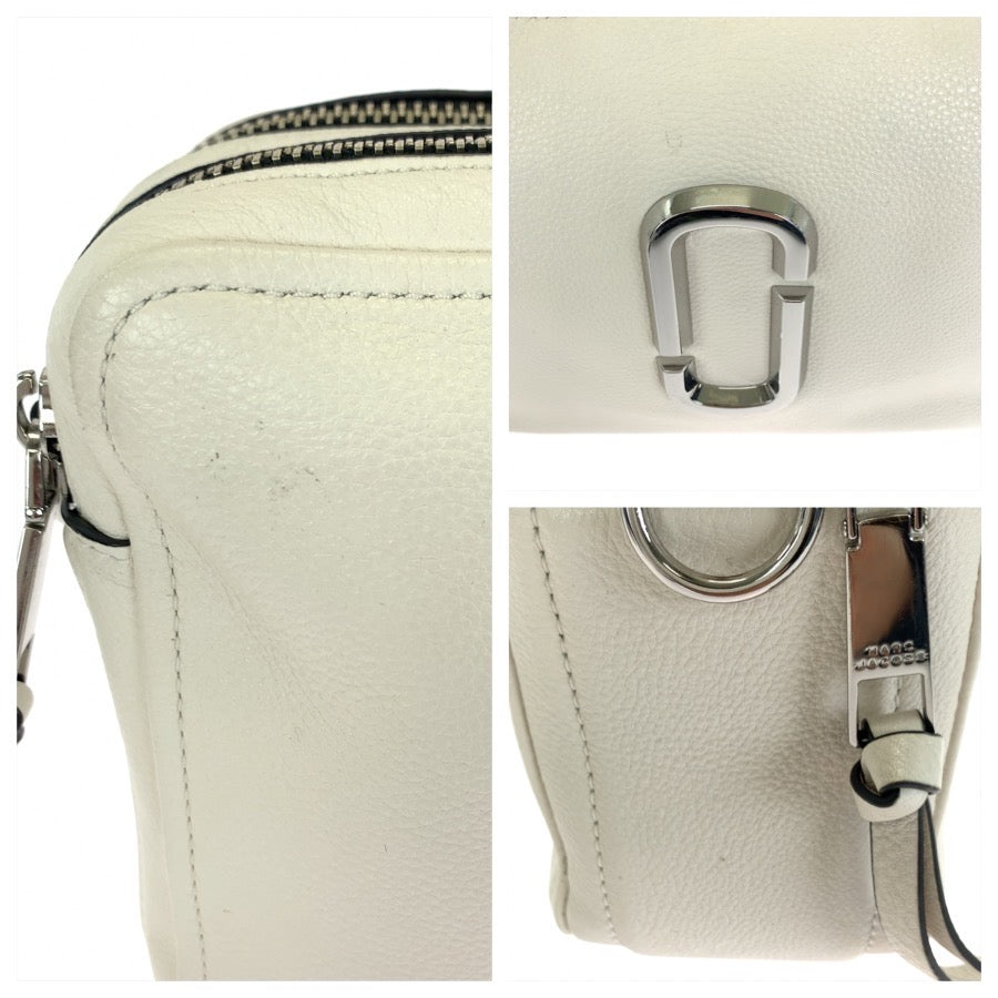 MARC JACOBS マークジェイコブス ザ ソフトショット ２way ホワイト シルバー金具 レザー M0014592 278 ショルダーバッグ クラッチバッグ レディース AB15