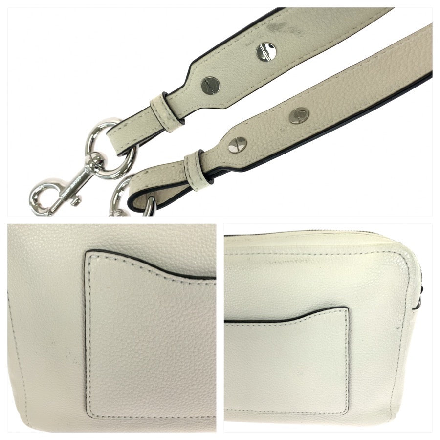 MARC JACOBS マークジェイコブス ザ ソフトショット ２way ホワイト シルバー金具 レザー M0014592 278 ショルダーバッグ クラッチバッグ レディース AB15