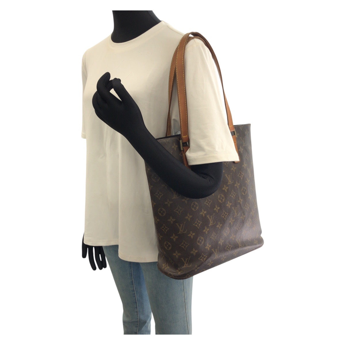 LOUIS VUITTON ルイヴィトン モノグラム ヴァヴァンGM ブラウン ゴールド金具 PVC / レザー M51170 トートバッグ ショルダーバッグ レディース B
