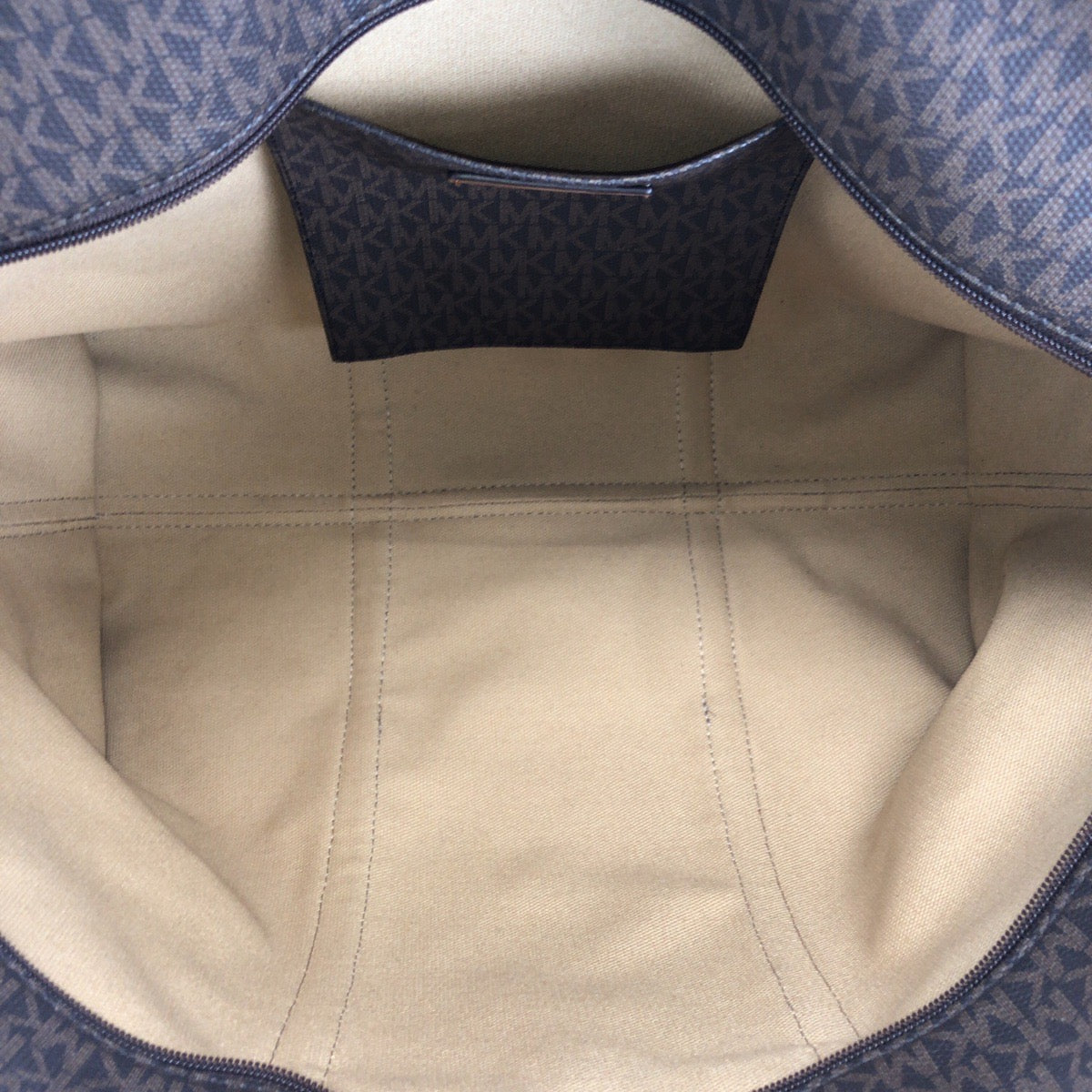 Michael Kors マイケルコース BECK ラージ ブラウン ゴールド金具 PVC / レザー 30T0GKNT3B トートバッグ ショルダーバッグ レディース ABP