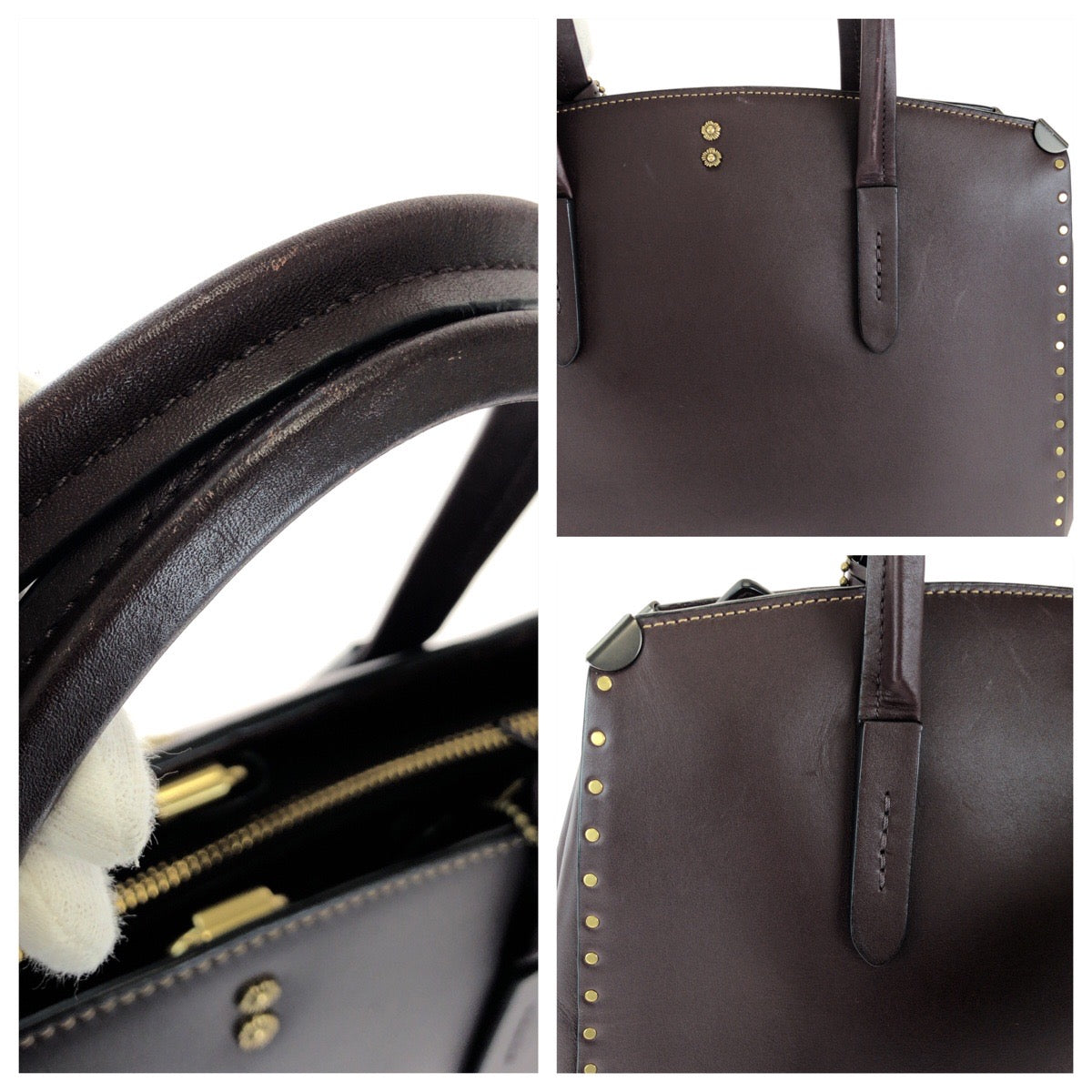 COACH コーチ COACH 1941 クーパー キャリーオール 2way ワインレッド ボルドー ゴールド金具 レザー 31932 ハンドバッグ ショルダーバッグ レディース ABP