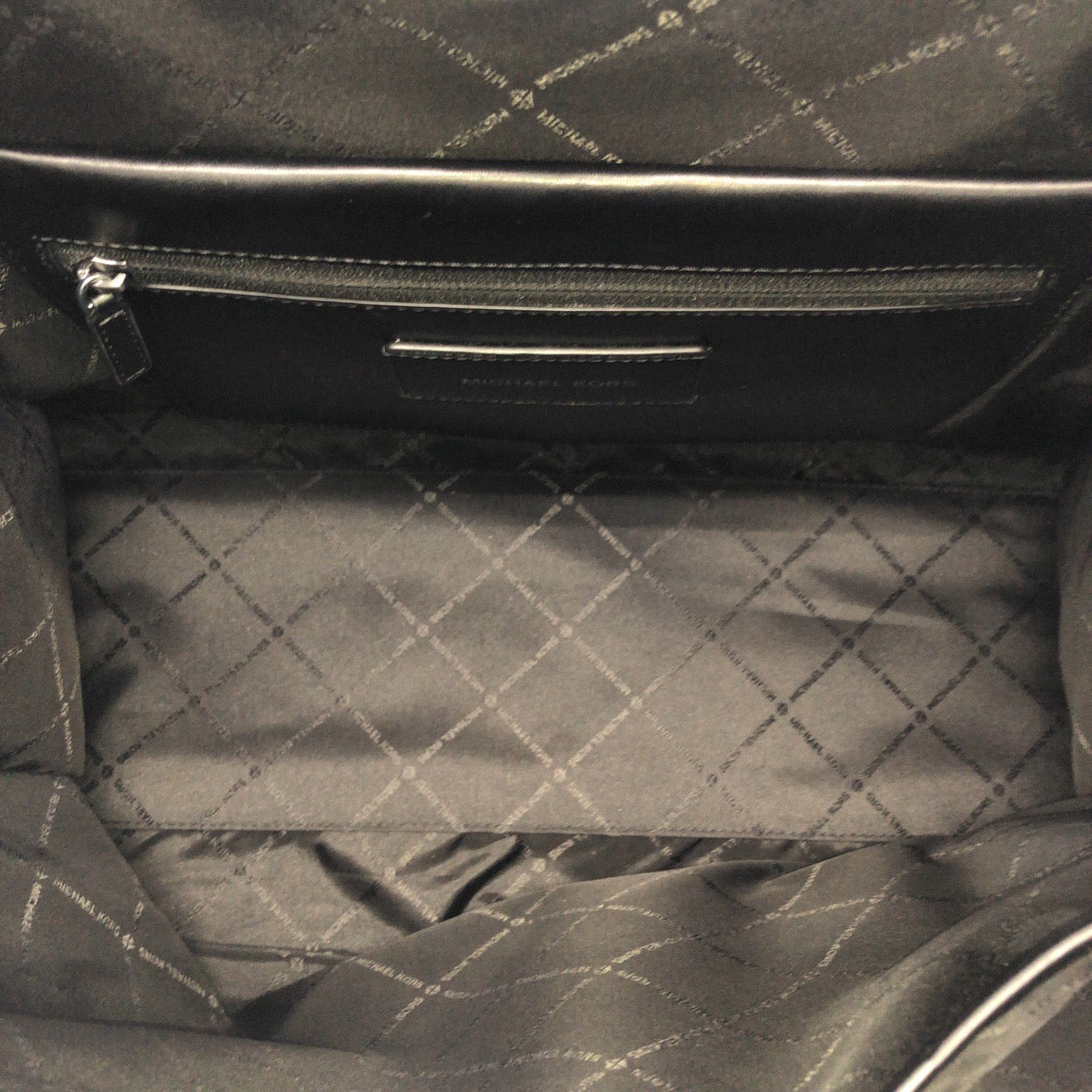 Michael Kors マイケルコース COOPER デニム トップジップ ストラクチャー 2way ブルー ホワイト シルバー金具 コットン / レザー トートバッグ ショルダーバッグ レディース AB