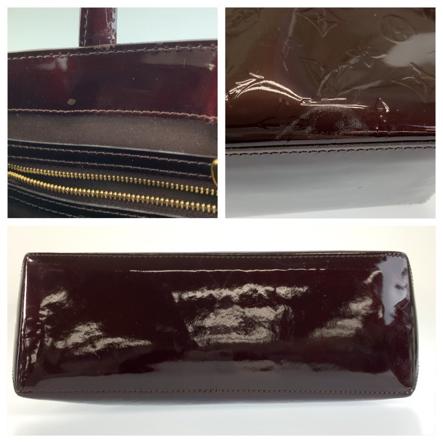 LOUIS VUITTON ルイヴィトン ヴェルニ ウィルシャーPM アマラント ワインレッド ゴールド金具 エナメル M93641 ハンドバッグ トートバッグ レディース B34