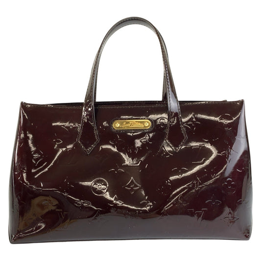 LOUIS VUITTON ルイヴィトン ヴェルニ ウィルシャーPM アマラント ワインレッド ゴールド金具 エナメル M93641 ハンドバッグ トートバッグ レディース B34