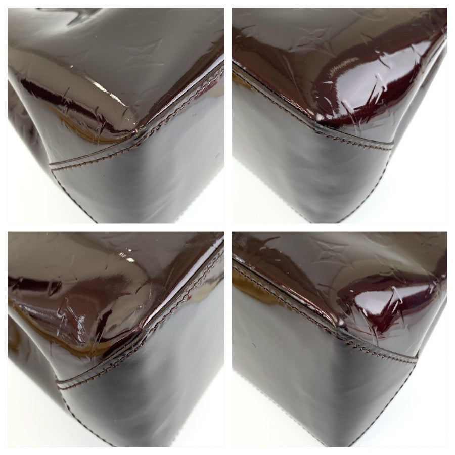 LOUIS VUITTON ルイヴィトン ヴェルニ ウィルシャーPM アマラント ワインレッド ゴールド金具 エナメル M93641 ハンドバッグ トートバッグ レディース B34