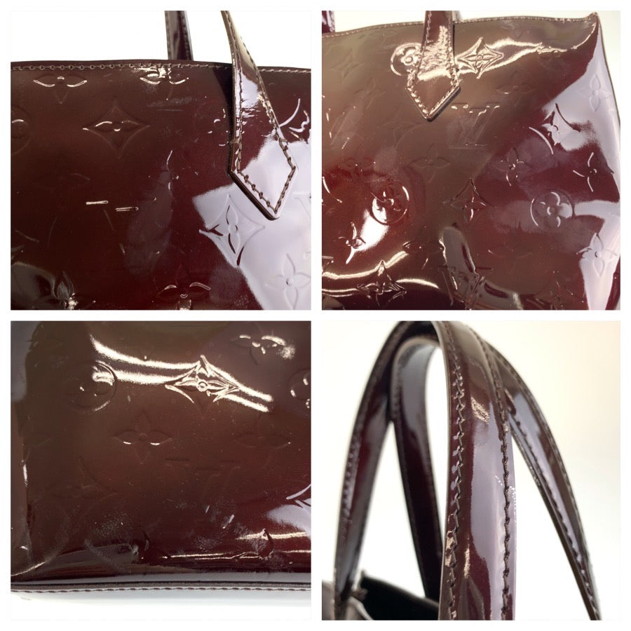 LOUIS VUITTON ルイヴィトン ヴェルニ ウィルシャーPM アマラント ワインレッド ゴールド金具 エナメル M93641 ハンドバッグ トートバッグ レディース B34