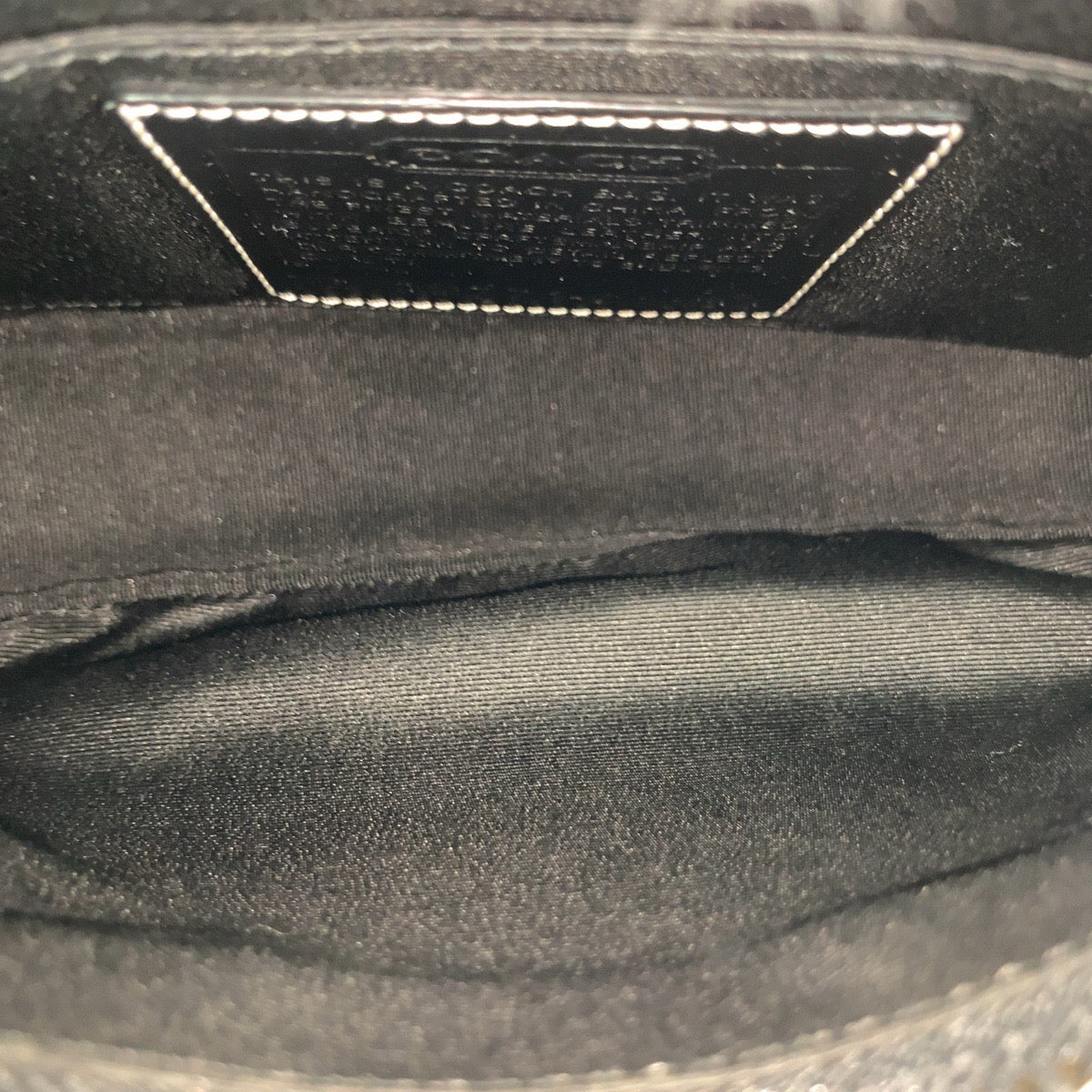 COACH コーチ シグネチャー ブラック 黒 シルバー金具 キャンバス / レザー 06094 ハンドバッグ アクセサリーポーチ レディース AB7