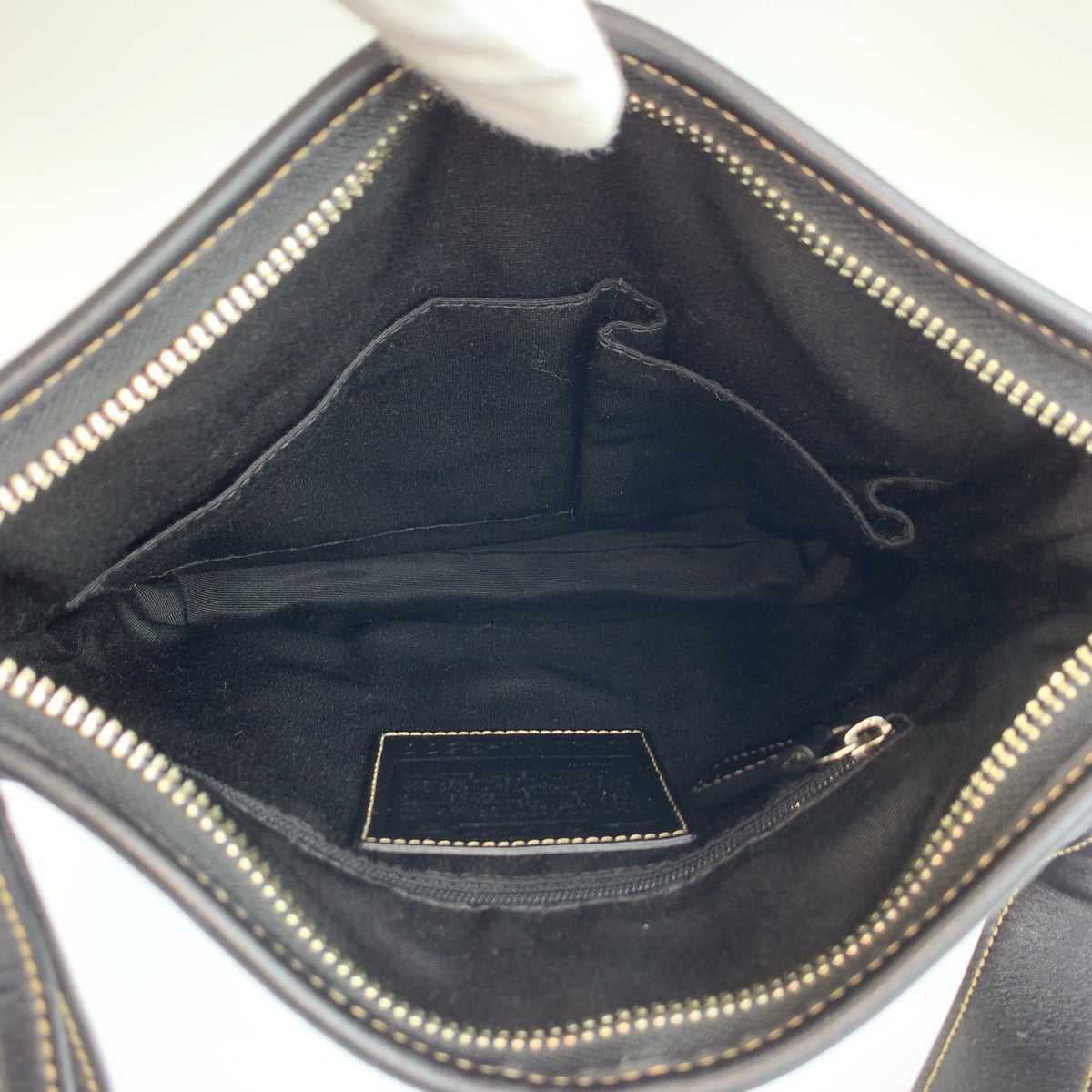 COACH コーチ シグネチャー スモール ソフトダッフル ブラック 黒 シルバー金具 キャンバス / レザー A06M-3577 ショルダーバッグ レディース ABP10