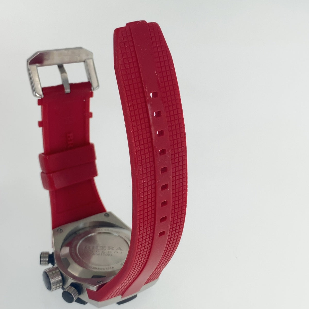 BRERA OROLOGI ブレラオロロジ スーパースポルティーボ シルバー ブラック レッド ステンレススチール / ラバー 腕時計 クオーツ メンズ AB23