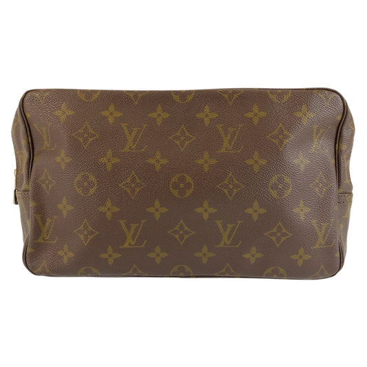 LOUIS VUITTON ルイヴィトン ヴィンテージ モノグラム ゥルーストワレット28 ブラウン PVC M47522 ポーチ セカンドバッグ レディース B18