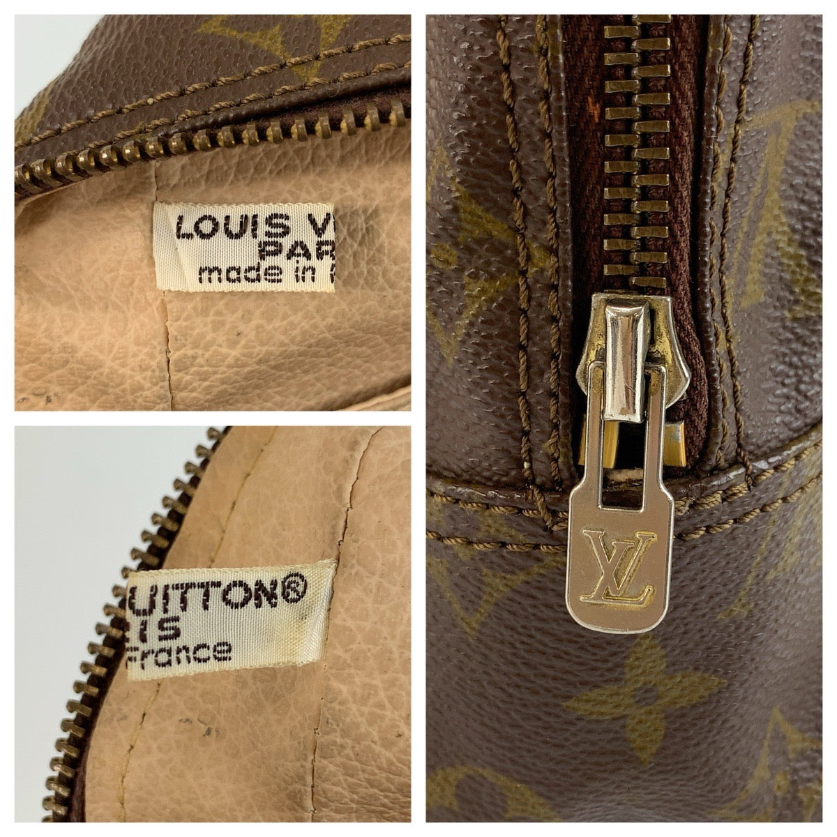 LOUIS VUITTON ルイヴィトン ヴィンテージ モノグラム ゥルーストワレット28 ブラウン PVC M47522 ポーチ セカンドバッグ レディース B18