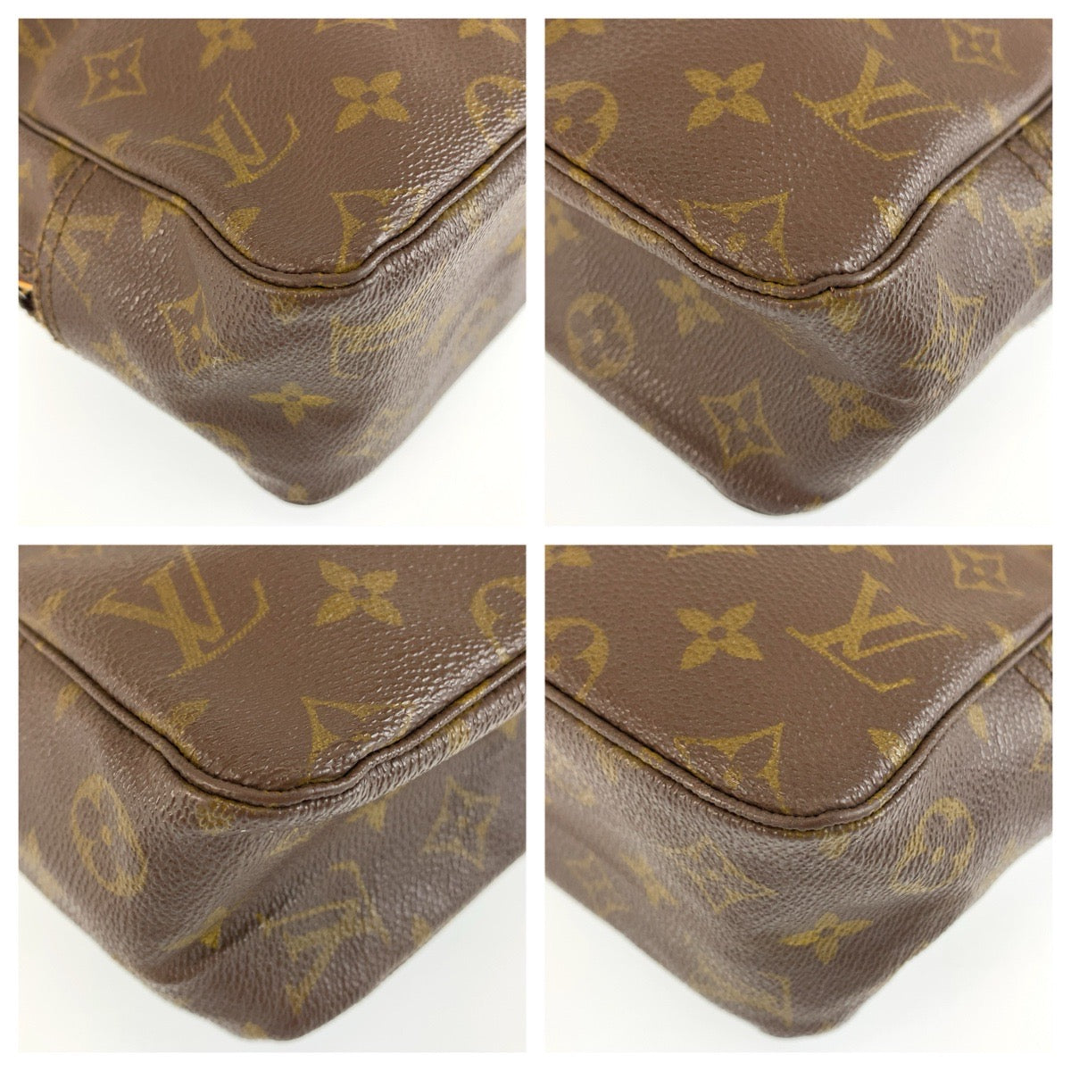 LOUIS VUITTON ルイヴィトン ヴィンテージ モノグラム ゥルーストワレット28 ブラウン PVC M47522 ポーチ セカンドバッグ レディース B18