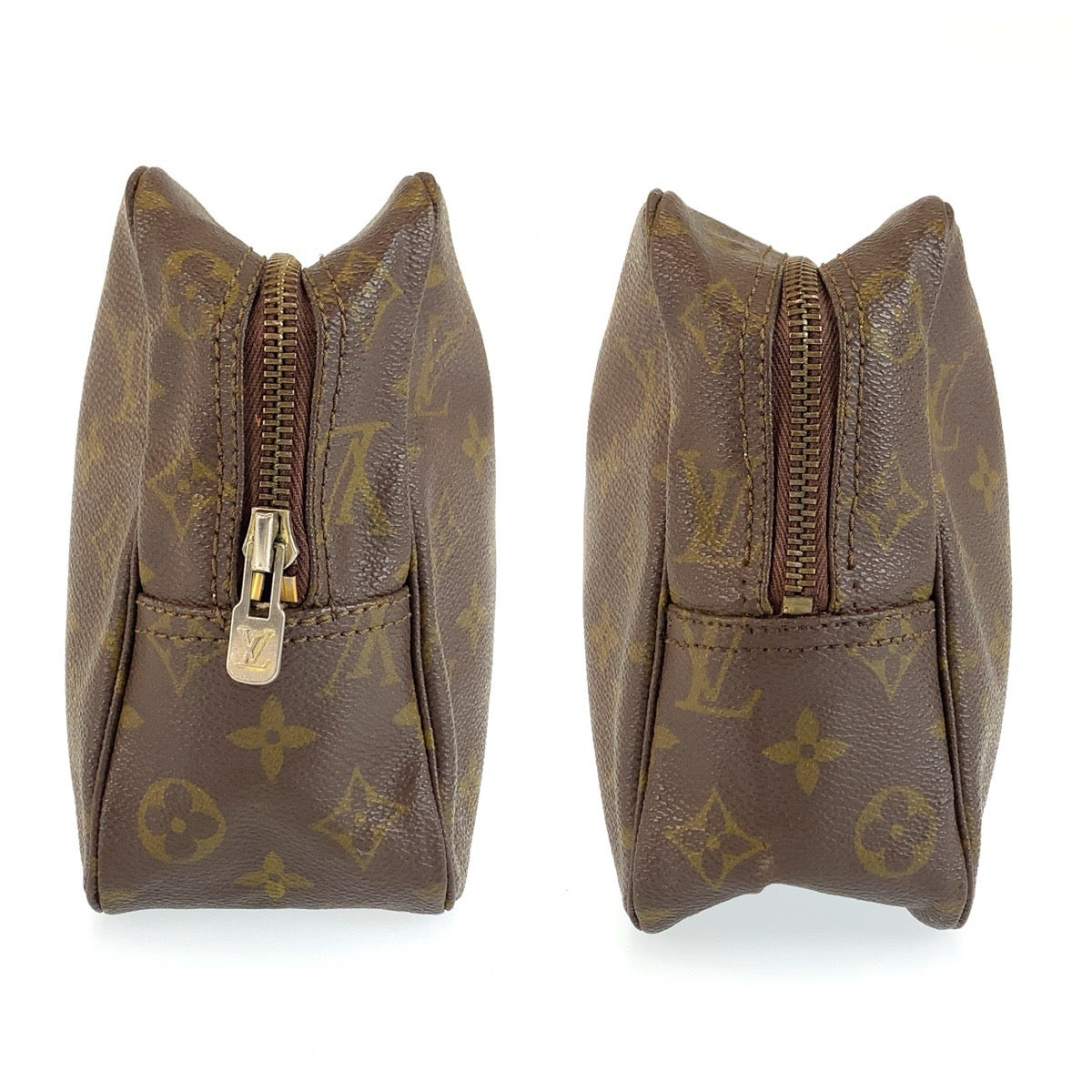 LOUIS VUITTON ルイヴィトン ヴィンテージ モノグラム ゥルーストワレット28 ブラウン PVC M47522 ポーチ セカンドバッグ レディース B18