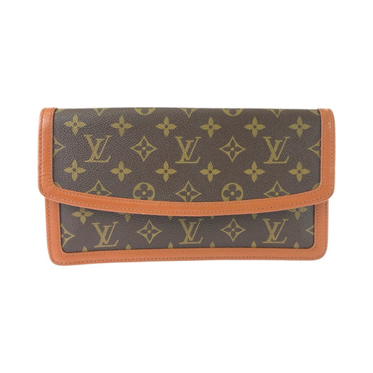 LOUIS VUITTON ルイヴィトン モノグラム ポシェットダムPM ブラウン ゴールド金具 PVC M51812 クラッチバッグ セカンドバッグ 男女兼用 メンズ AB26