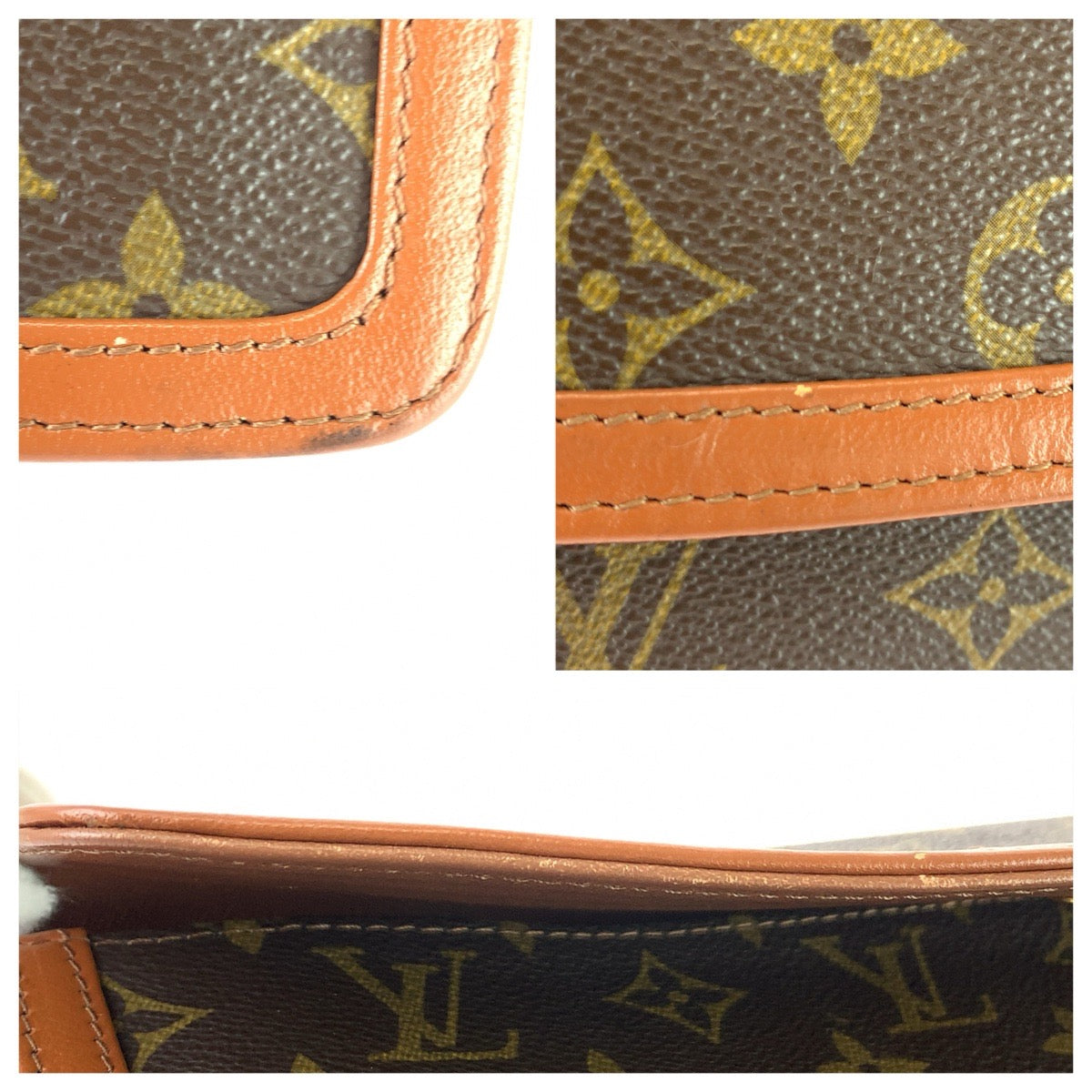LOUIS VUITTON ルイヴィトン モノグラム ポシェットダムPM ブラウン ゴールド金具 PVC M51812 クラッチバッグ セカンドバッグ 男女兼用 メンズ AB26