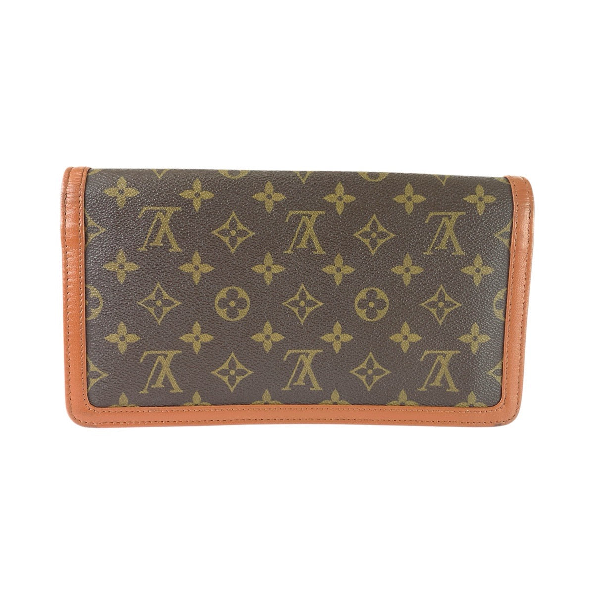LOUIS VUITTON ルイヴィトン モノグラム ポシェットダムPM ブラウン ゴールド金具 PVC M51812 クラッチバッグ セカンドバッグ 男女兼用 メンズ AB26