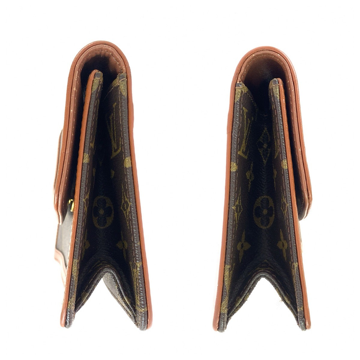LOUIS VUITTON ルイヴィトン モノグラム ポシェットダムPM ブラウン ゴールド金具 PVC M51812 クラッチバッグ セカンドバッグ 男女兼用 メンズ AB26