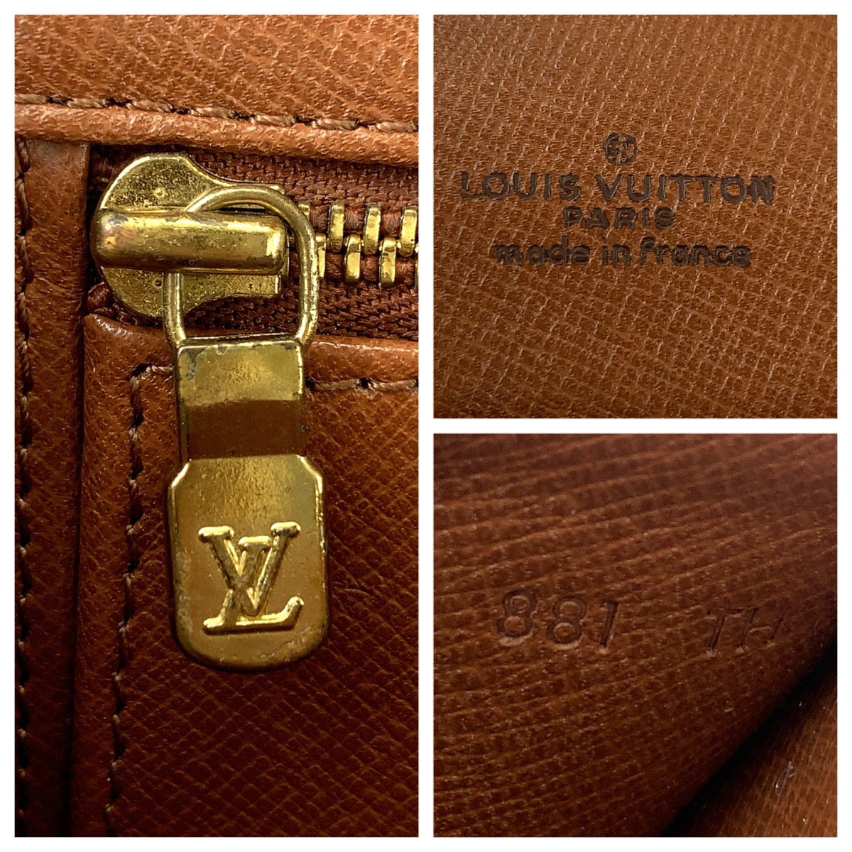 LOUIS VUITTON ルイヴィトン モノグラム ポシェットダムPM ブラウン ゴールド金具 PVC M51812 クラッチバッグ セカンドバッグ 男女兼用 メンズ AB26