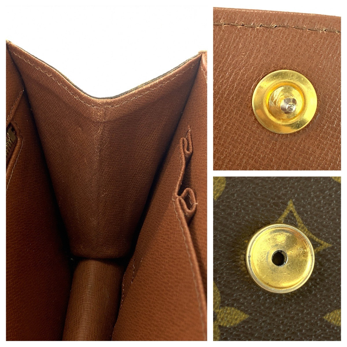 LOUIS VUITTON ルイヴィトン モノグラム ポシェットダムPM ブラウン ゴールド金具 PVC M51812 クラッチバッグ セカンドバッグ 男女兼用 メンズ AB26