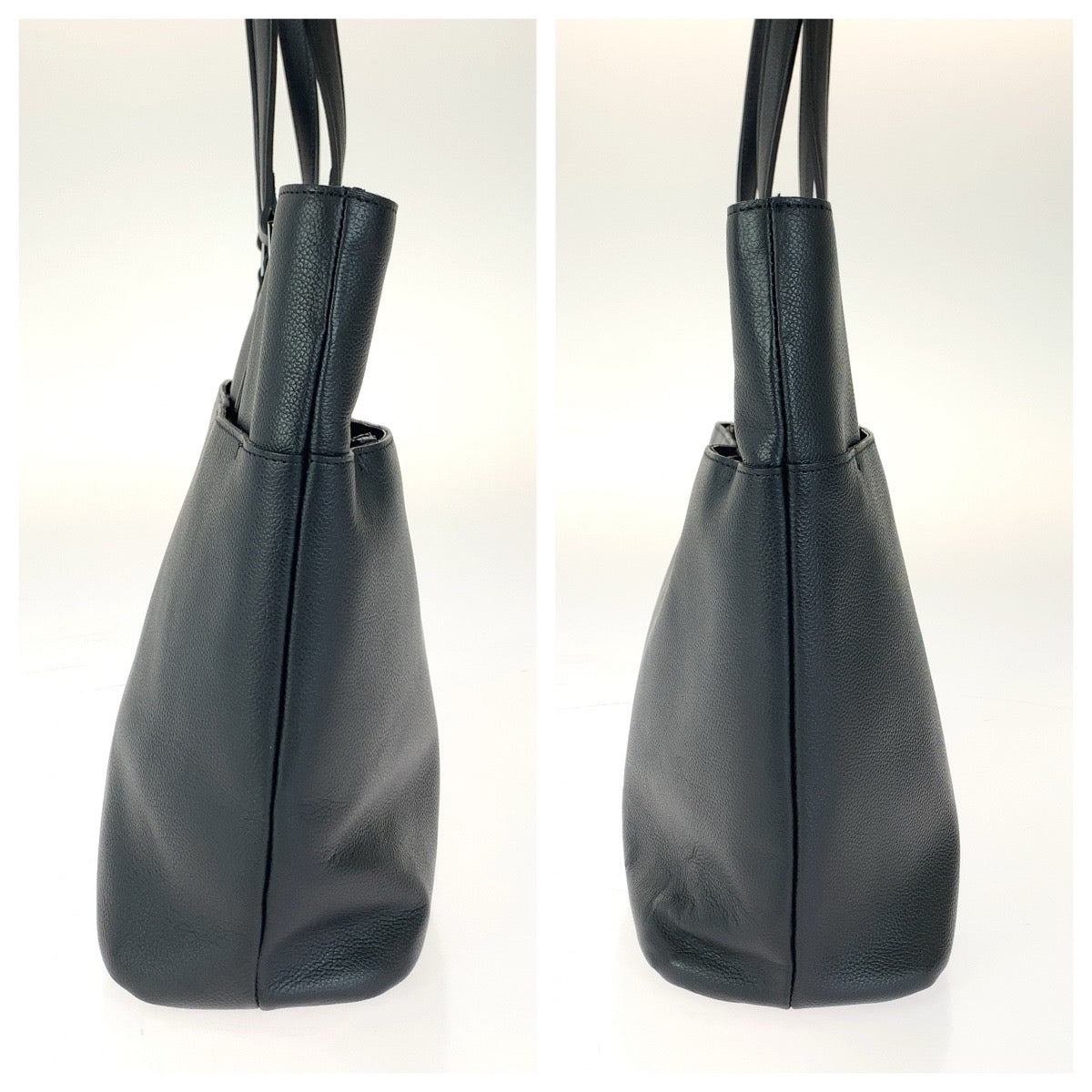 BLACK LABELCRESTBRIDGE ブラックレーベル クレストブリッジ ブラック 黒 シルバー金具 レザー トートバッグ ショルダーバッグ メンズ AB18