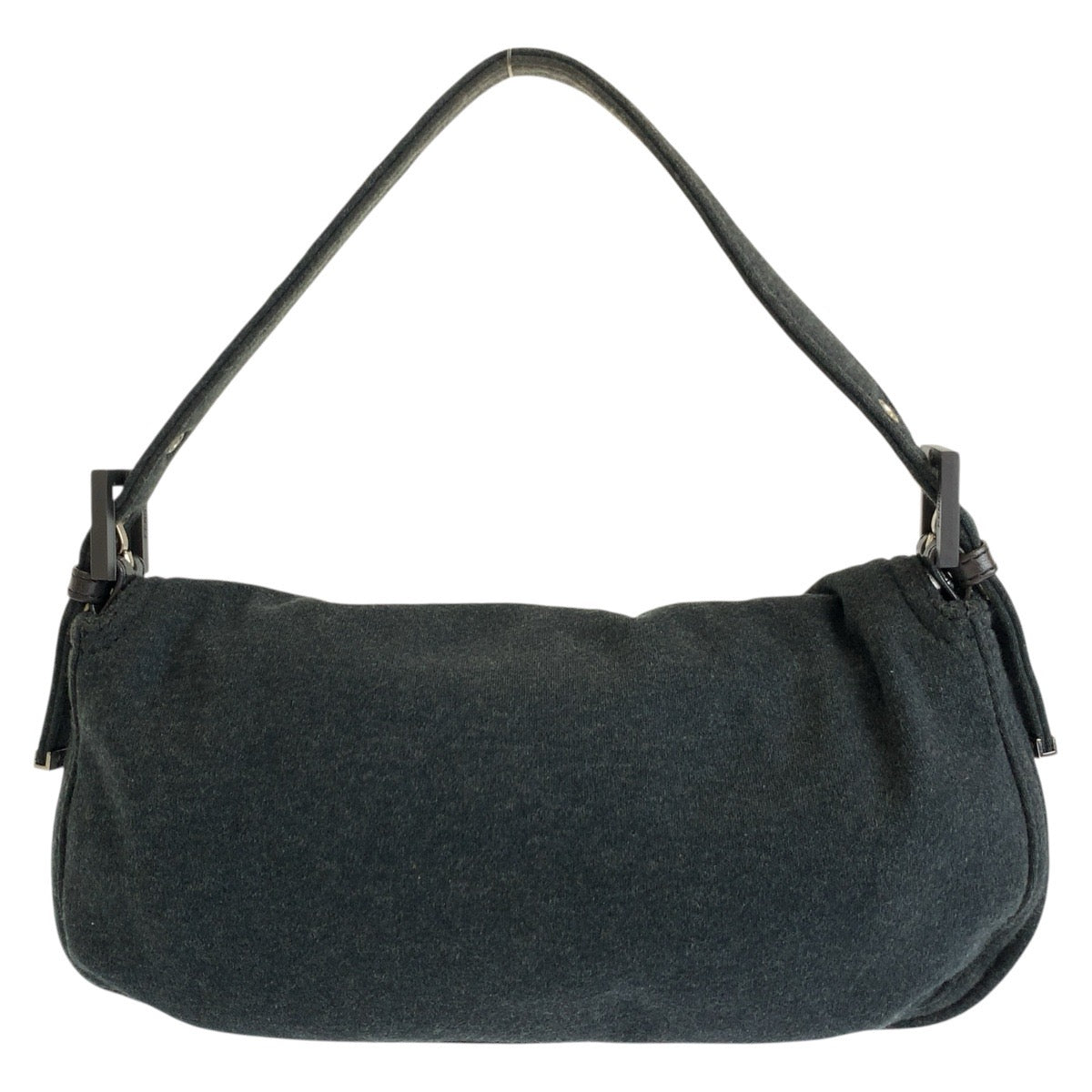 FENDI フェンディ マンマバケット グレー シルバー金具 コットン 2321 26424 099 ショルダーバッグ ハンドバッグ レディース B54