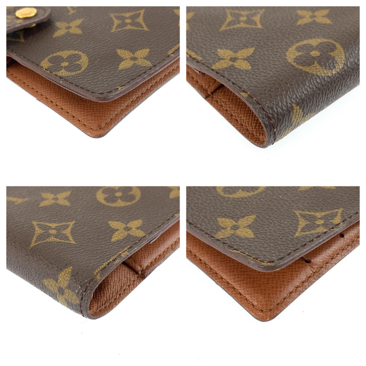 LOUIS VUITTON ルイヴィトン モノグラム アジェンダPM ブラウン ゴールド金具 PVC R20005 手帳カバー 男女兼用 レディース AB15