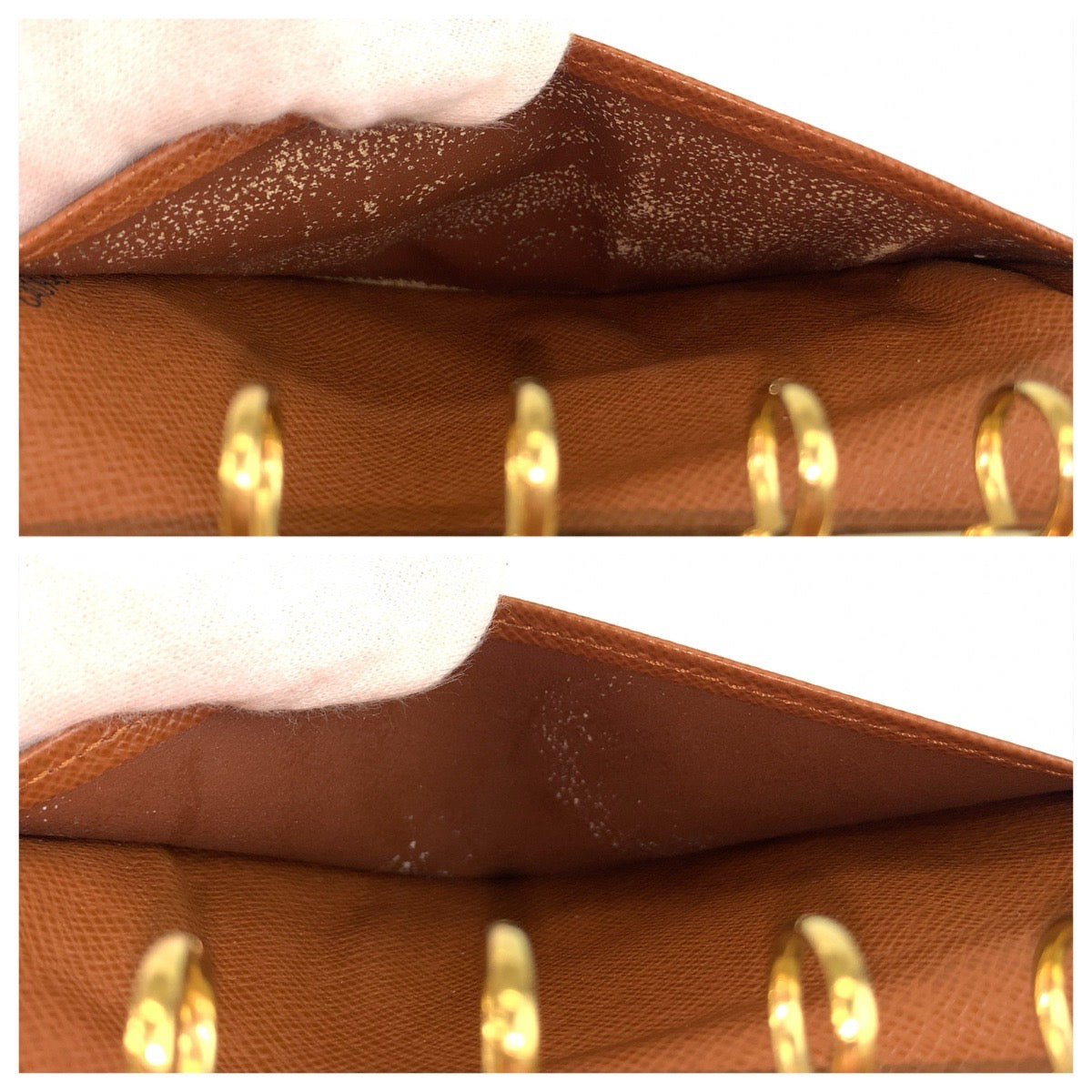 LOUIS VUITTON ルイヴィトン モノグラム アジェンダPM ブラウン ゴールド金具 PVC R20005 手帳カバー 男女兼用 レディース AB15